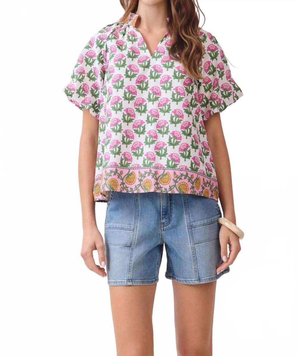 NEW TCEC bloom border top in pink